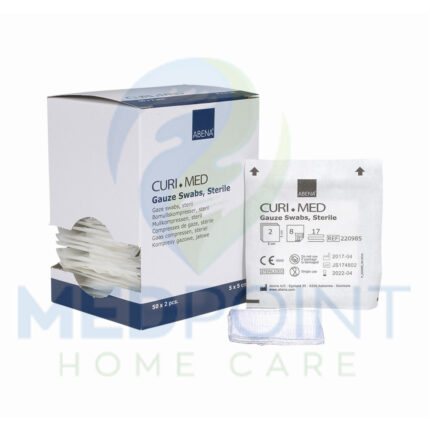 Curi Med Επιθέματα γάζας απλά αποστειρωμένα 8ply 5x5cm 2τμχ.