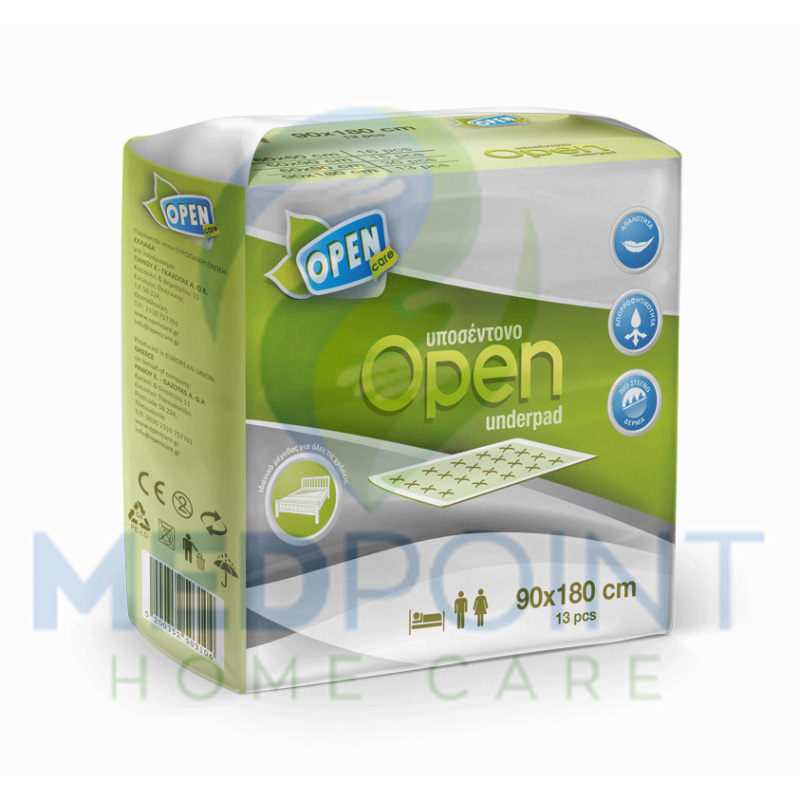 Υποσέντονο Open Care Underpad (90x180cm) 13τμχ. Υποσέντονο Open Care Underpad (90x180cm) 13τμχ.