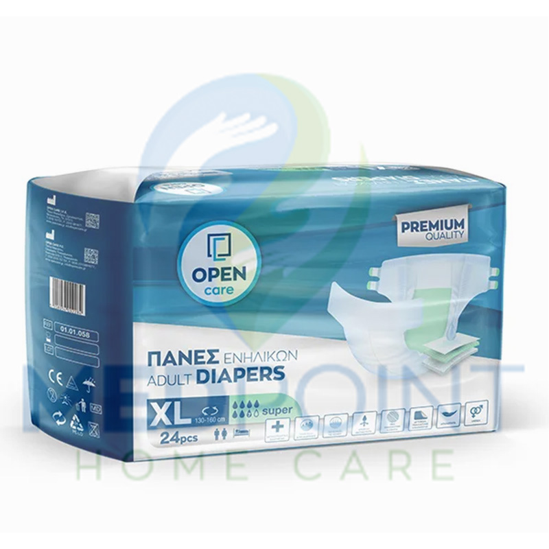 Πάνες Ενηλίκων Open Care Super XLarge 24τεμ. Πάνες Ενηλίκων Open Care Super XLarge 24τεμ.